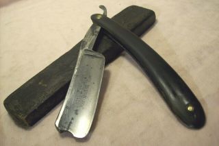 1870 ' s B.  J.  EYRE LATE W.  GREAVES & SONS FOR BARBERS USE ANTIQUE STRAIGHT RAZOR 3