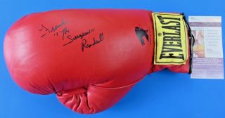 Frankie Randall Signed 14oz Everlast Boxing Glove 3x World Champ Jsa T98703