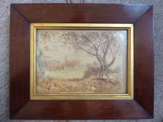 Antique Rosewood Frame; Gilt Slip; - Early C19th Sight Size 9 1/2 X 6 3/4 Inch