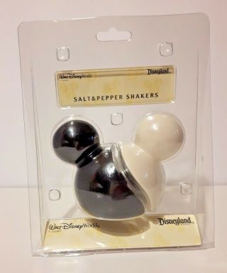Vintage Mickey Mouse Salt And Pepper Shaker Set - Black White