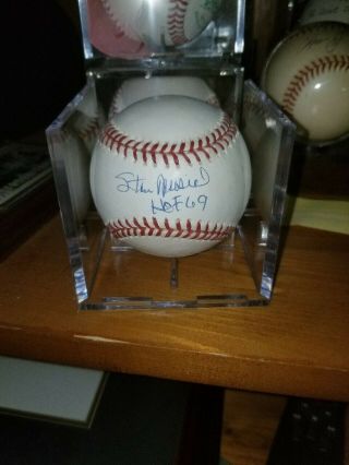Stan Musial Autographed Baseball Cardinals " Hof 69 " The Man