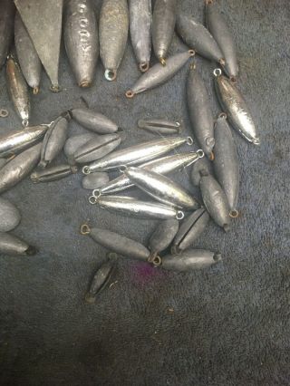 Vintage Lead Fishing Sinkers Weights 5 Pounds (39 Sinkers) 2