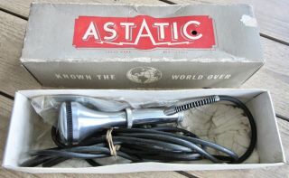 Mic.  Parts Repair Rehab.  Vintage Astatic Dk - 1 Crystal Microphone Art Deco W/box