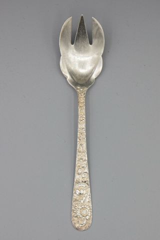 S.  Kirk & Son Floral Repousse Sterling Silver Ice Cream Fork Spoon Set of 6 – 6 