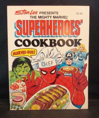 Vintage 1977 Stan Lee Presents The Mighty Marvel Superheroes Cookbook Fireside