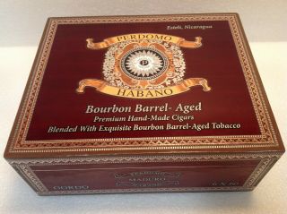 Perdomo Habano Bourbon Barrel - Aged Maduro Gordo Cigar Box Crafts Stash Box Coins
