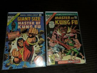 Giant Size Master Of Kung Fu 1 Vintage 1974 Marvel Comics King Size Annual 1