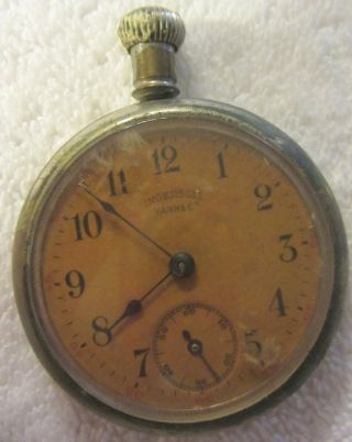 Vintage Ingersoll Yankee Pocket Watch Or To Be Repaired
