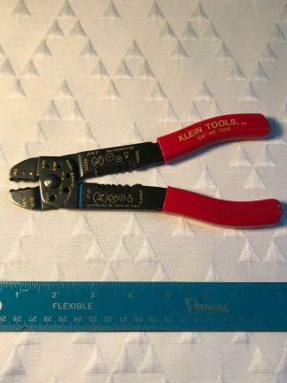 VINTAGE KLEIN TOOLS,  INC.  CAT.  NO.  1000 STRIPPER WIRE CUTTER 6 - IN - 1 MADE IN USA 3