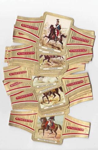 28 Big Cigar Bands Ritmeester Uniforms - The French Cavalry Iss In 1965
