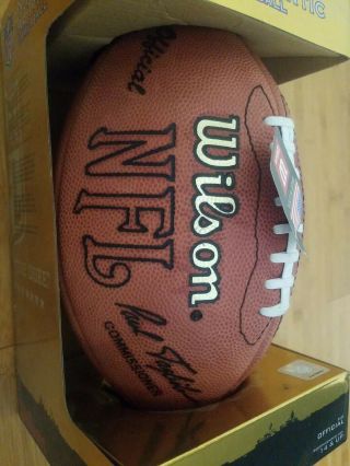 Nfl Authentic Wilson “the Duke” Football Autographed By Hof 49er Jerry Rice,