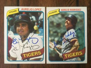 Aurelio Lopez Autograph Deceased 1980 Topps Card Signed Tigers Auto 80 Set Break