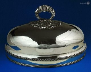 Crested Old Sheffield Plate Dish Dome Cover William Iv C1830 Roberts Smith & Co