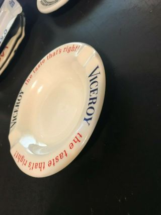 OLD PORCELAIN CHINA VICEROY CIGARETTE ADVERTISING ASHTRAY THE TASTE THATS RIGHT 2