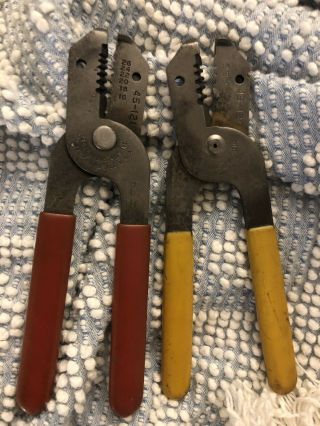 2 Vintage Ideal Wire Strippers No 45 - 120.  Is