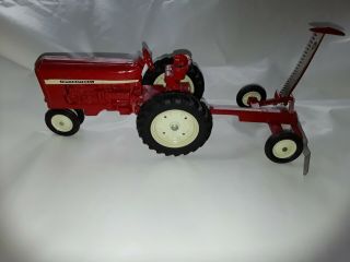 Vintage Ertl Red International Harvester Tractor And Sickle Collectible Diecast