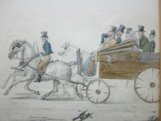 Antique 19th Century Painting,  Horse & Carriage,  " To The Derby "