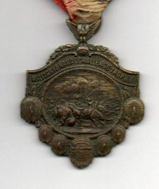 1920s MILITARY NAVAL CHALLENGE TROPHY RIFLE SHOOTING MEDAL NRA HENRY HILTON 1878 2