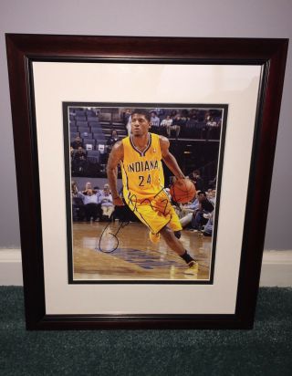 Paul George Autographed 8x10 Photo Auto Framed Matted Signed Indiana Pacers