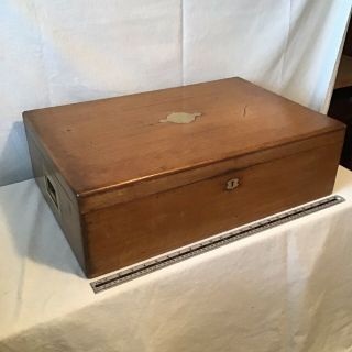Very Large Antique Collectors/ Storage Box In Solid Oak