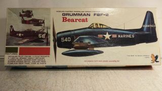 Vintage Hawk 1/4 Scale Grumman F8f - 2 Bearcat Plastic Model Kit