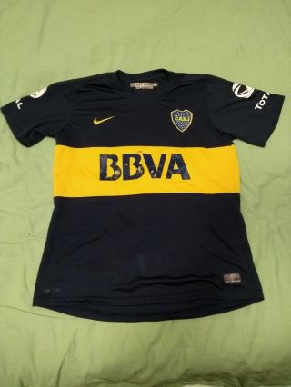 Vintage Authentic Nike Boca Juniors Home Shirt 2012 - 2013 Size L 2 Schiavi