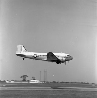 Usaf,  Douglas C - 47b,  0 - 48715,  At Upper Heyford,  In 1969,  Large Size Negative