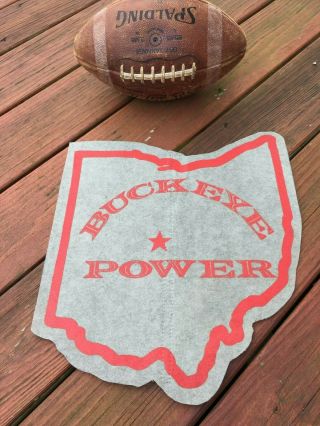 Vintage Authentic Ohio State Shaped Large Ohio State Football Pennant,  Banner Mt