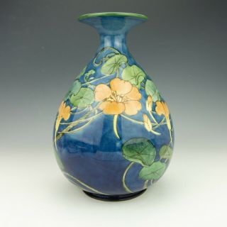 Antique Doulton Lambeth - Hand Painted Faience Vase - Art Nouveau