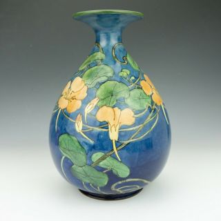 Antique Doulton Lambeth - Hand Painted Faience Vase - Art Nouveau 3