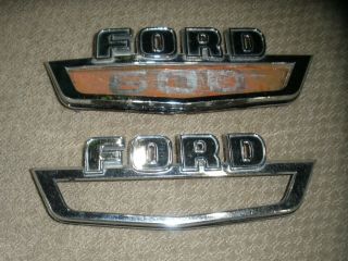 Vintage Ford F - 600 Hood Fender Emblems 1960s Pickup Truck Classic Hot Rod