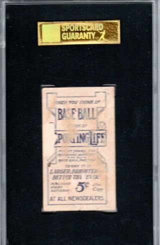 1910 1911 M116 SPORTING LIFE DEACON MCGUIRE TOUGH CARD LIONEL CARTER SGC 2