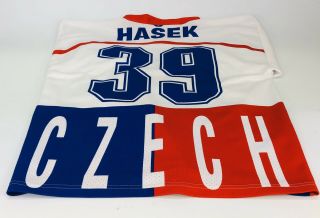 Vintage Czech Republic Iihf 39 Hasek Olympics Ice Hockey Jersey Nhl