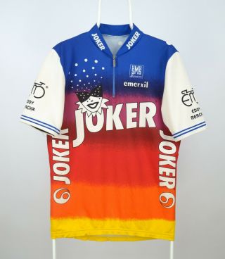 Mens Sms Santini Vintage 80s Cycling Jersey Joker Eddy Merckx Zip Neck Size Xxl