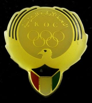 Los Angeles 1984 Olympics Kuwait Noc Olympic Team Pin Badge