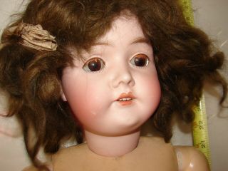 ANTIQUE VINTAGE DOLL 28 INCH COMPOSITION BODY BISQUE HEAD GERMANY QUEEN LOUISE 3