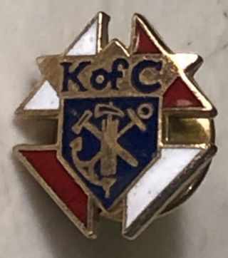 Vintage Knights Of Columbus K Of C Lapel Hat Pin Tie Tack Fraternal Member