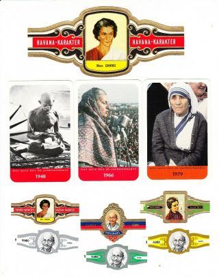 India : Famous People : Attractive Card,  Cigar Band Group