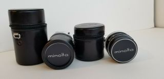 Vintage Minolta Rokkor Lenses: Mc Tele Qd 135mm & Pf 55mm Nr