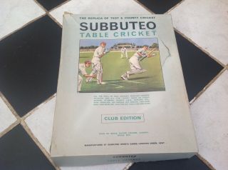 Vintage Subbuteo Table Top Cricket Game Club Edition Boxed 1970 