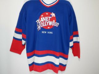 Vtg 90s Planet Hollywood York Hockey Jersey Size Medium