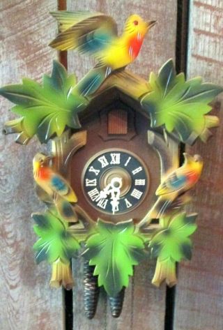 Vintage Black Forest Cuckoo Clock Made In West Germany