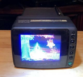 Vintage Magnavox Portable 5 Inch Color Tv Receiver Monitor Rd0510 C103 Ac/dc