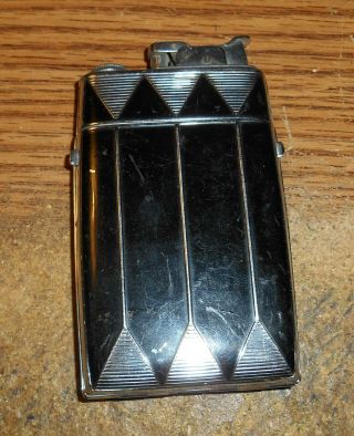 Vintage Evans Trig - A - Lite Art Deco Lighter Cigarette Case/tough