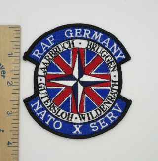 British Royal Air Force Patch Raf Germany Nato X Serv Vintage