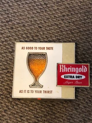 Vintage Rheingold Extra Dry Lager Beer Animated Electric Display Sign