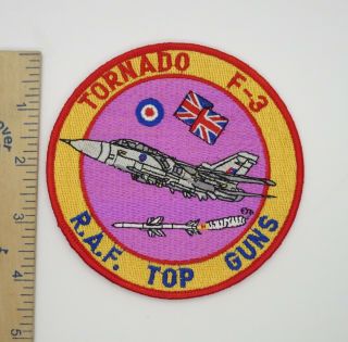 British Royal Air Force Patch Tornado F - 3 R.  A.  F.  Top Guns Vintage