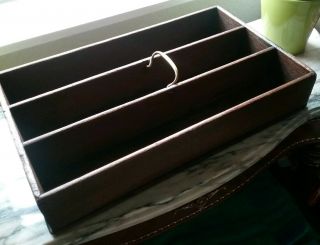 Late Georgian/early Victorian Antique Mahogany Cutlery Tray With Brass Handle