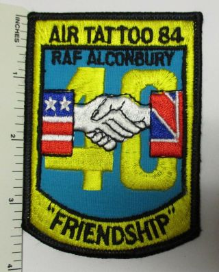 Us / British Royal Air Force Patch 1984 Air Tatoo Raf Alconbury Vintage