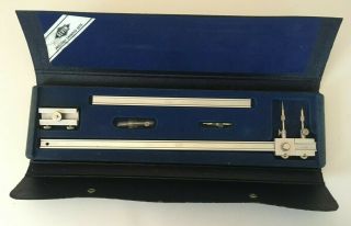 Vintage Alvin Precision Instruments 961a Beam Compass With Case Made In Germany